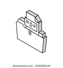 archiving pdf file isometric icon vector. archiving pdf file sign. isolated symbol illustration