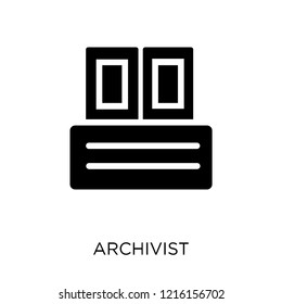 Archivist icon. Archivist symbol design from Museum collection. Simple element vector illustration on white background.