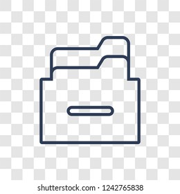 Archivist icon. Trendy linear Archivist logo concept on transparent background from Museum collection
