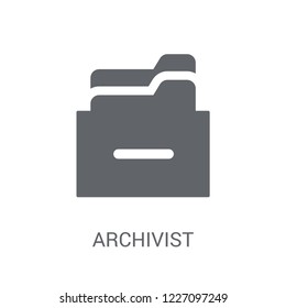 Archivist icon. Trendy Archivist logo concept on white background from Museum collection. Suitable for use on web apps, mobile apps and print media.