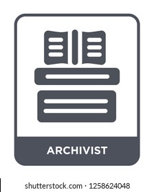 archivist icon vector on white background, archivist trendy filled icons from Museum collection, archivist simple element illustration