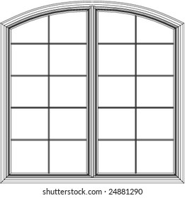Arch-top casement; window
