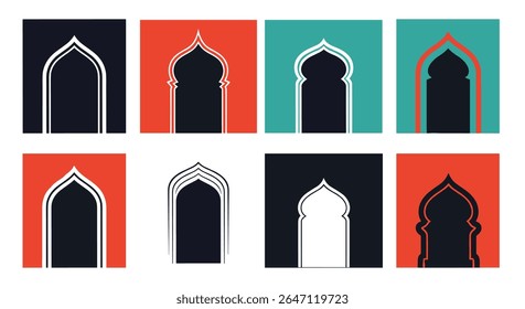 Colección de Diseños de arcada Una compilación de motivos arquitectónicos con Elementos islámicos
