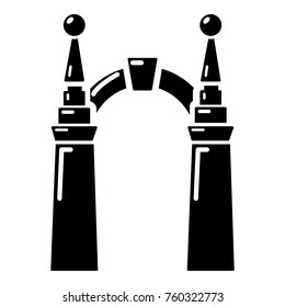 Archway elf icon. Simple illustration of archway elf vector icon for web