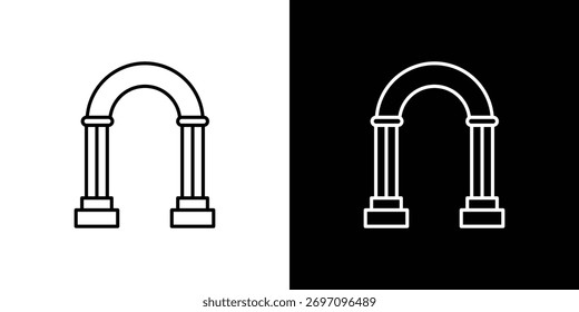 Ilustraciones de Arte vectorial de diseño de icono de arco