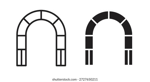Icono de arco en estilo doodle y stroke.