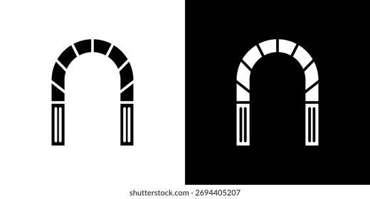 Archway icon illustration element design. black glyph icons