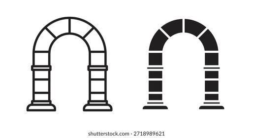 Icono del arco para el App móvil, diseños editables