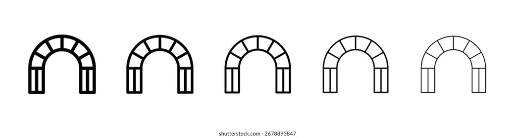 Icono de arco para concepto móvil y Diseño web.