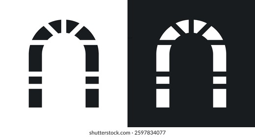 Archway icon symbol collection on white background.