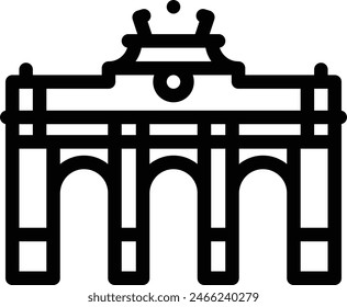archway icon. Thin Linear Style Design Isolated On White Background