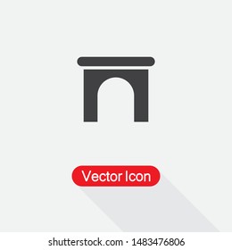 Archway Icon Vector Illustration On Light Gray Background Eps10