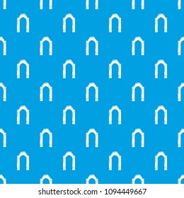Archway palace pattern vector seamless blue repeat for any use