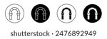 Archway vector icon symbol in flat style.