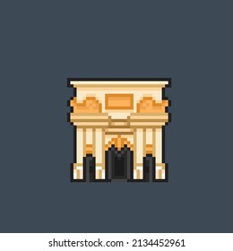 Arco de la building in pixel style