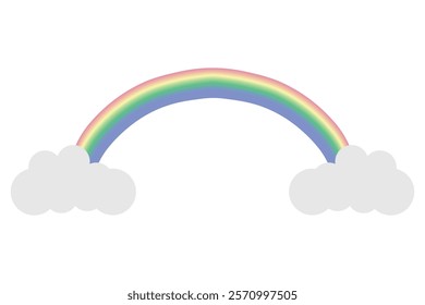 arcoiris or seven color rainbow shining brightly illustration