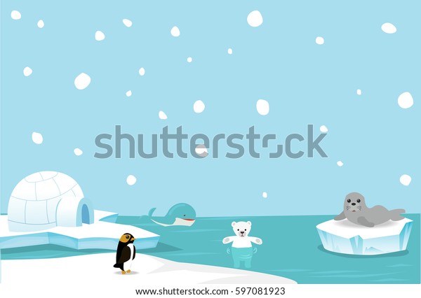 arctic animal\
background