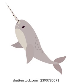 arctic animal narwhal illustration design