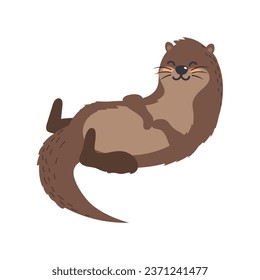 arctic animal otter illustration isolated