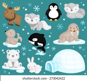 Arctic Animal Vector Set