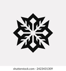 Icono de copo de nieve aurora ártica - Ilustración vectorial simple