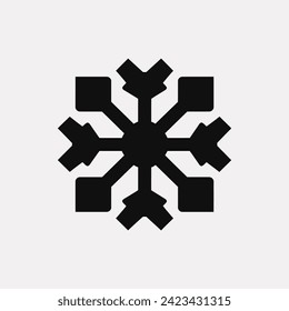 Arctic aurora snowflake icon - Simple Vector Illustration