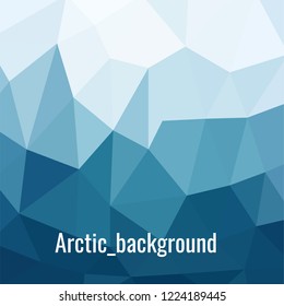 Arctic background blue low poly