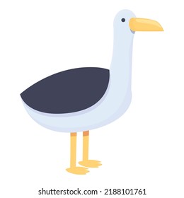 Arctic bird icon cartoon vector. Alaska bird. Canada wild