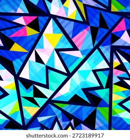 Padrão sem emenda do Prisma Azul Ártico