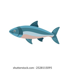 
Arctic char animal isolated flat vector illustration on white background.