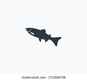 Arctic char fish icon isolated on clean background. Arctic char fish icon concept drawing icon in modern style. Vector illustration for your web mobile logo app UI design.