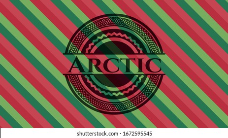 Arctic christmas badge background. Vector Illustration. Detailed.