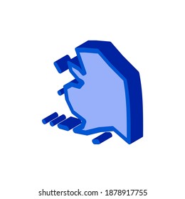 arctic continent icon vector. isometric arctic continent sign. color isolated symbol illustration