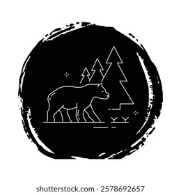 Arctic and Forest Bear Wildlife Vector Icon design