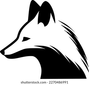 Zorro Ártico - Ícono aislado negro y blanco - Icono vectorial