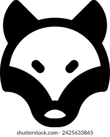 icono de zorro ártico ilustración vectorial elemento activo