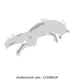 Arctic Fox Leaping