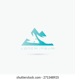 Arctic fox symbol - vector illustration
