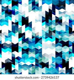 Arctic Frost Mosaic Seamless pattern