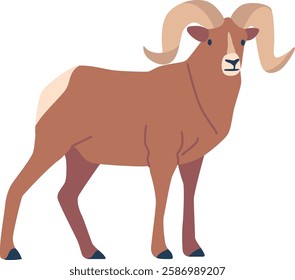 Arctic goat animal vector illustration