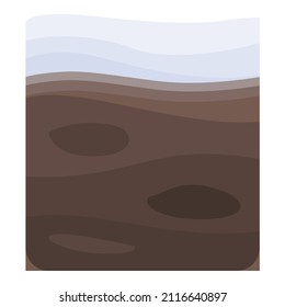 Arctic ground icon cartoon vector. Game ui. Machine interface