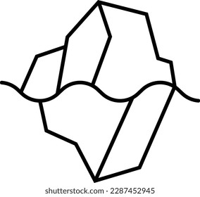 arctic ice glacier iceberg mountain Outline