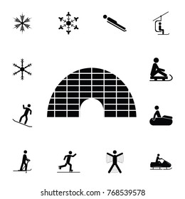 Arctic Ice House Icon. Set of elements Christmas Holiday or New Year icons. Winter time premium quality graphic design collection icons for websites, web design, mobile app on white background
