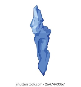 caricatura de iceberg ártico. derretimento antártico, mar climático, sinal de iceberg ártico oceânico. símbolo isolado ilustração vetorial