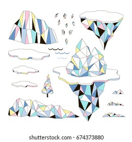 Arctic iceberg set