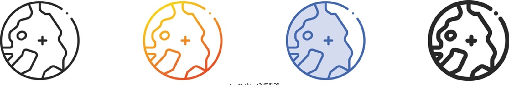 arctic icon.Thin Linear, Gradient, Blue Stroke and bold Style Design Isolated On White Background