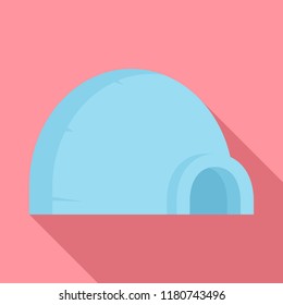 Arctic igloo icon. Flat illustration of arctic igloo vector icon for web design