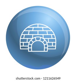 Arctic igloo icon. Outline arctic igloo vector icon for web design isolated on white background