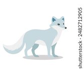 
Arctic isolated flat vector illustration on white background