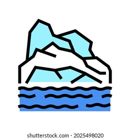 arctic land color icon vector. arctic land sign. isolated symbol illustration